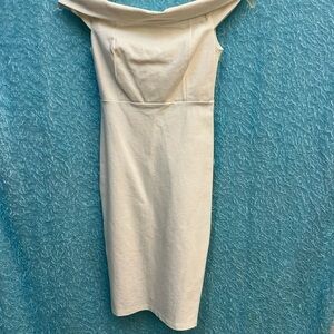 Karlie Off-Shoulder Cream Dress